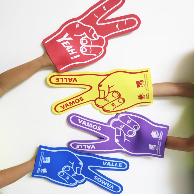 Promotional Cheering Eva Sponge Foam Hands Cheering Hand Thumb Held