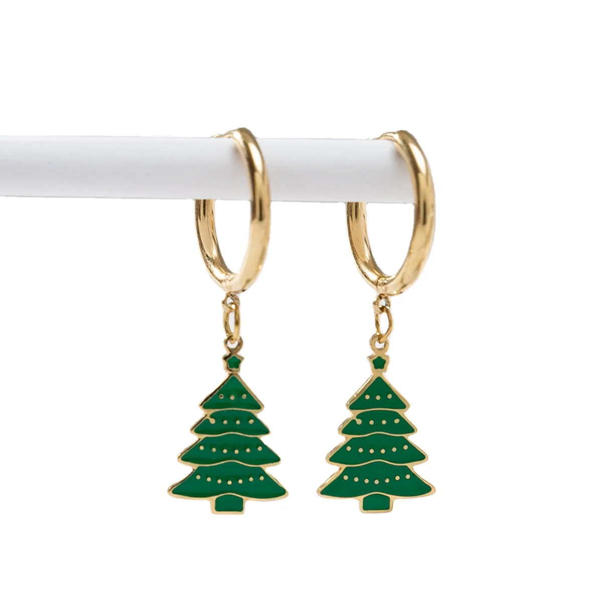 

Trendy Party Gift 14k Gold Plated Necklace Christmas Earrings Women Stainless Steel Jewelry Sets