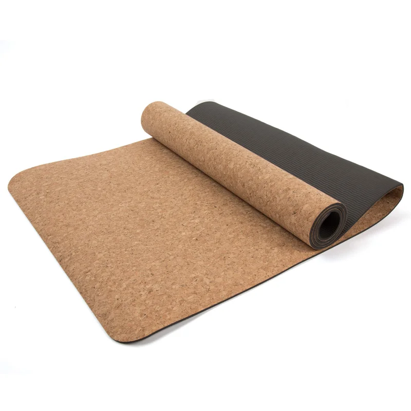 

Large 4mm Light Travel TPE Premium Natural Gym Cork Yoga Mat, Cork color