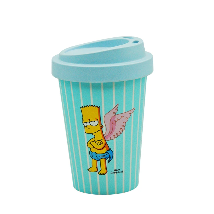 

Bio custom print bamboo fiber tea coffee travel mug reusable coffee mug, As picture