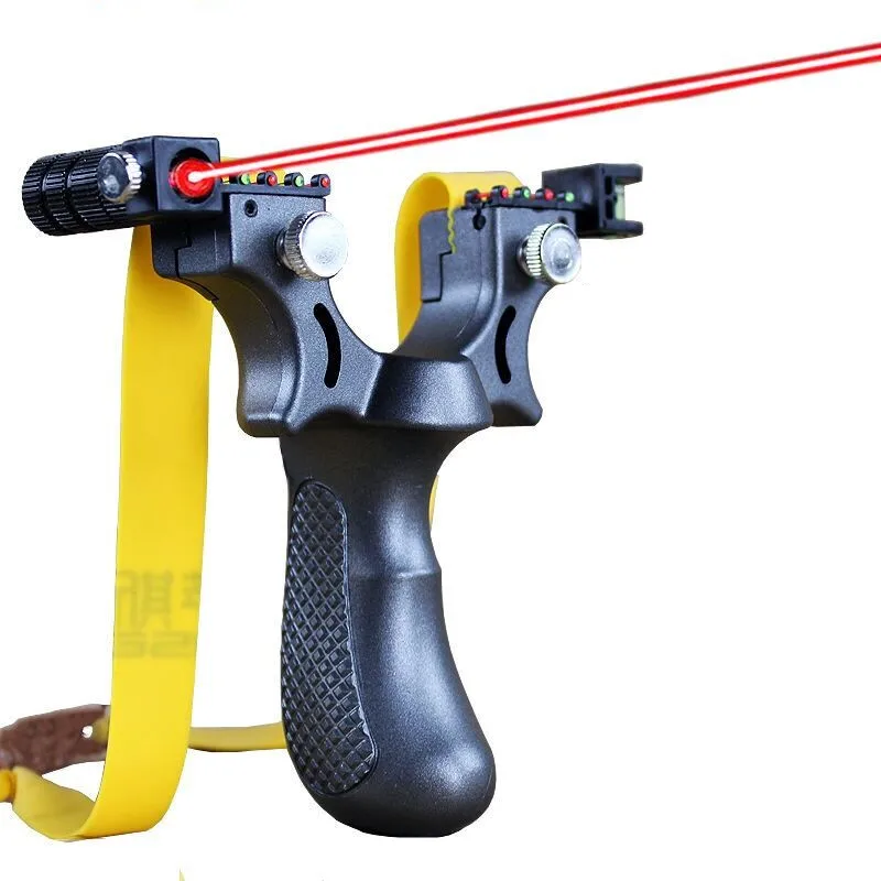 
New Resin Slingshot Catapult with Flat Rubber Band Outdoor Hunting Shooting Slingshot Laser Aiming Slingshot 