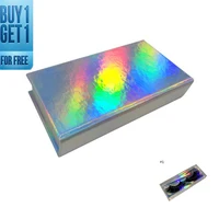 

Hot Selling Free Sample Holographic Magnetic Diamond Eyelash Packaging Empty Boxes Custom Square Lash Packaging Box QingDao