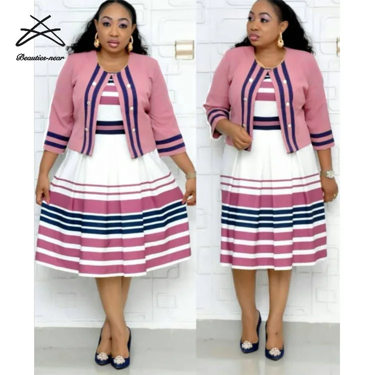 

LD0008 Wholesale cheap ladies dress formal office dresses Two Piece Set Women dress, Pink,navy blue