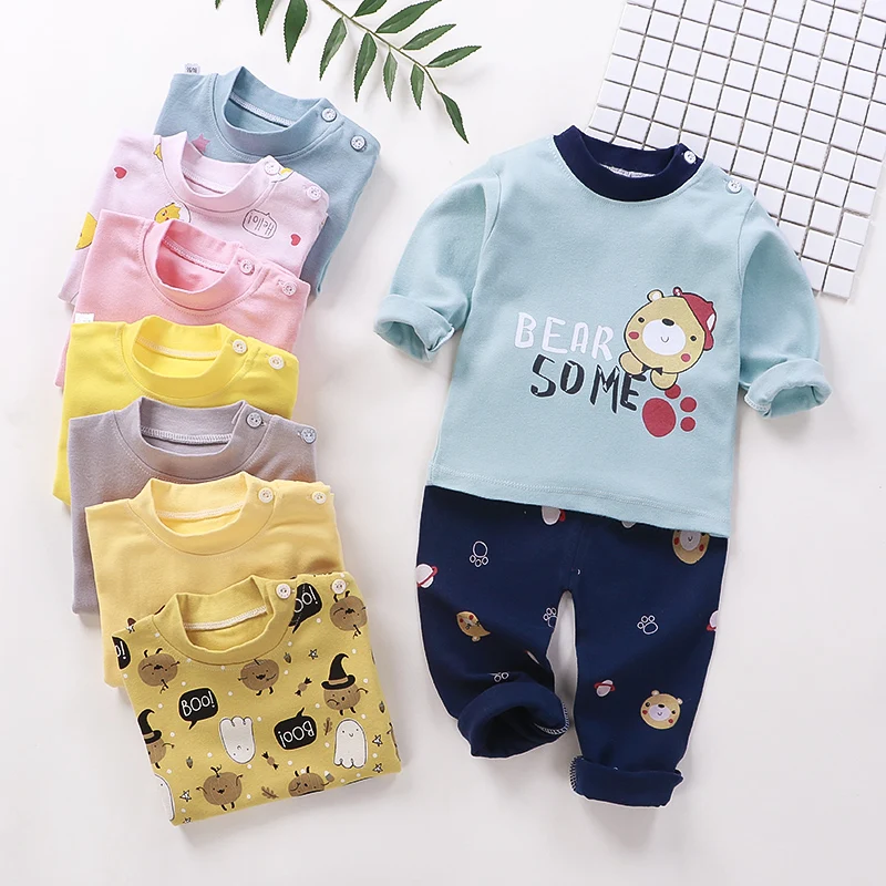 

2020 autumn and winter baby clothing sets long sleeve + trousers children cartoon comfortable boy girl baby clothes sets, Picture