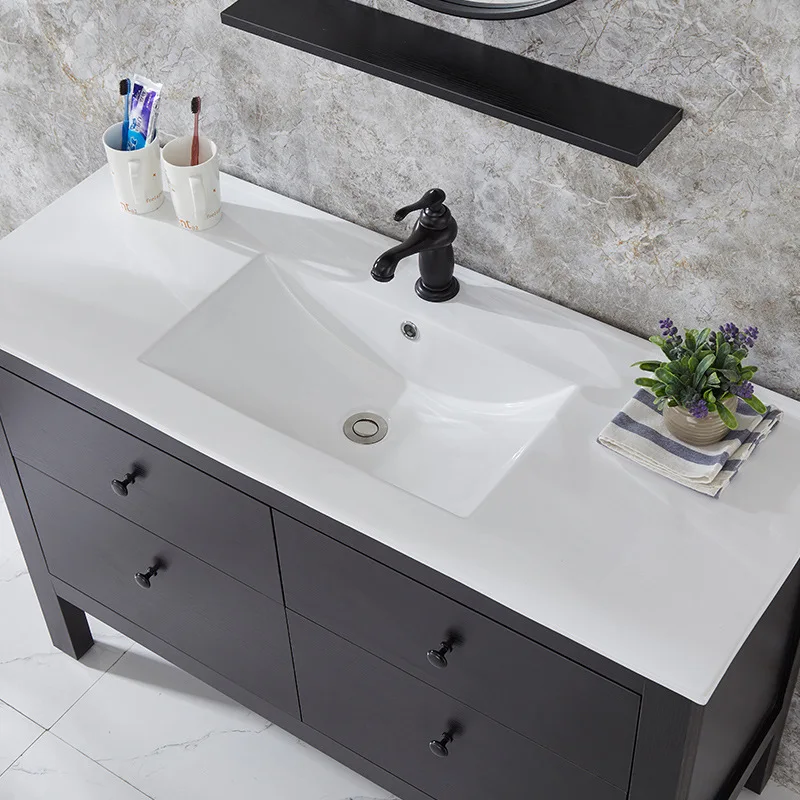 Factory direct wholesale Nordic bathroom vanity combination American floor bathroom sink washbasin  cabinet