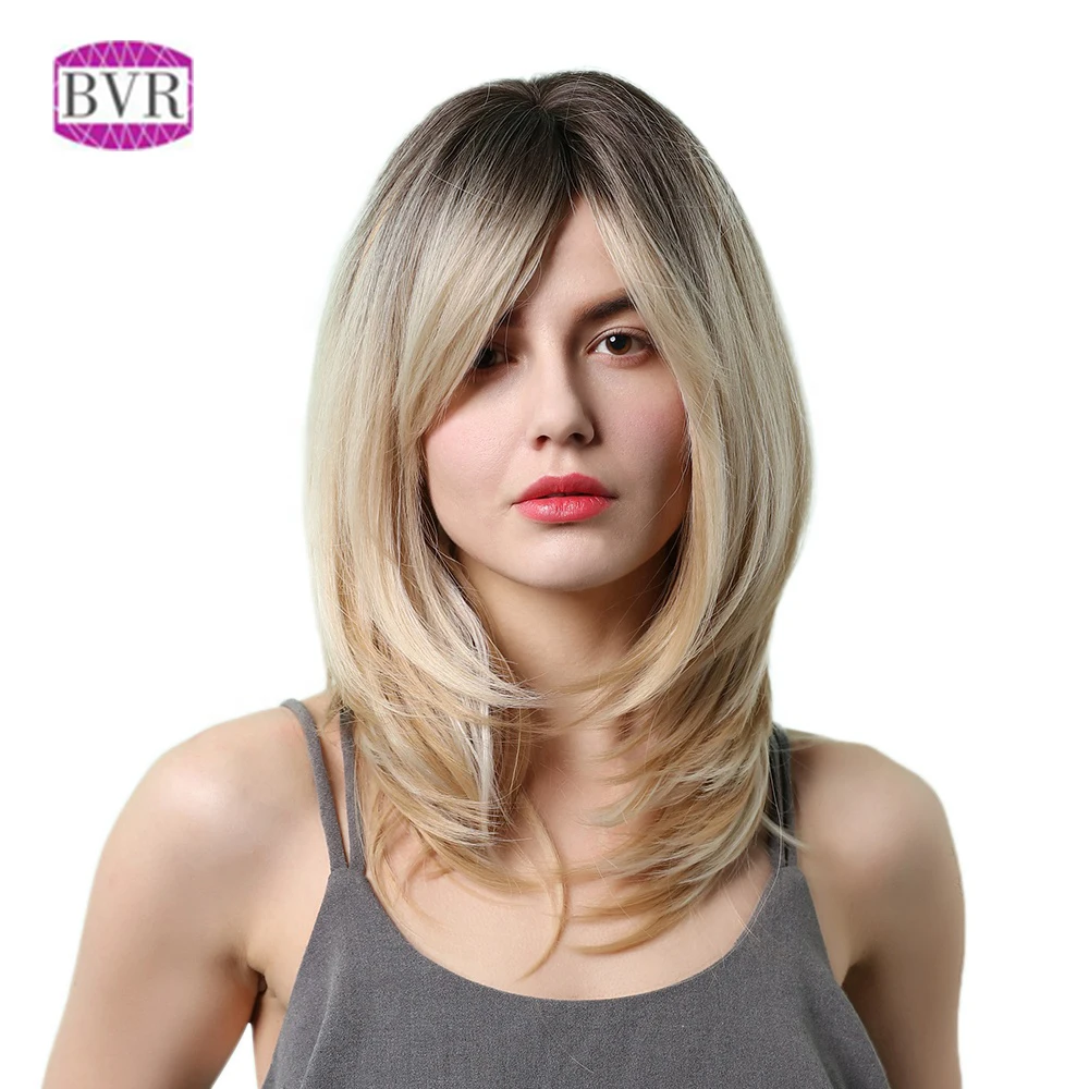 

BVR Hot Sale Japanese Silk Wig 20Inches Stylish Mixed Colour Long Curly Synthetic Hair Wigs Vendor