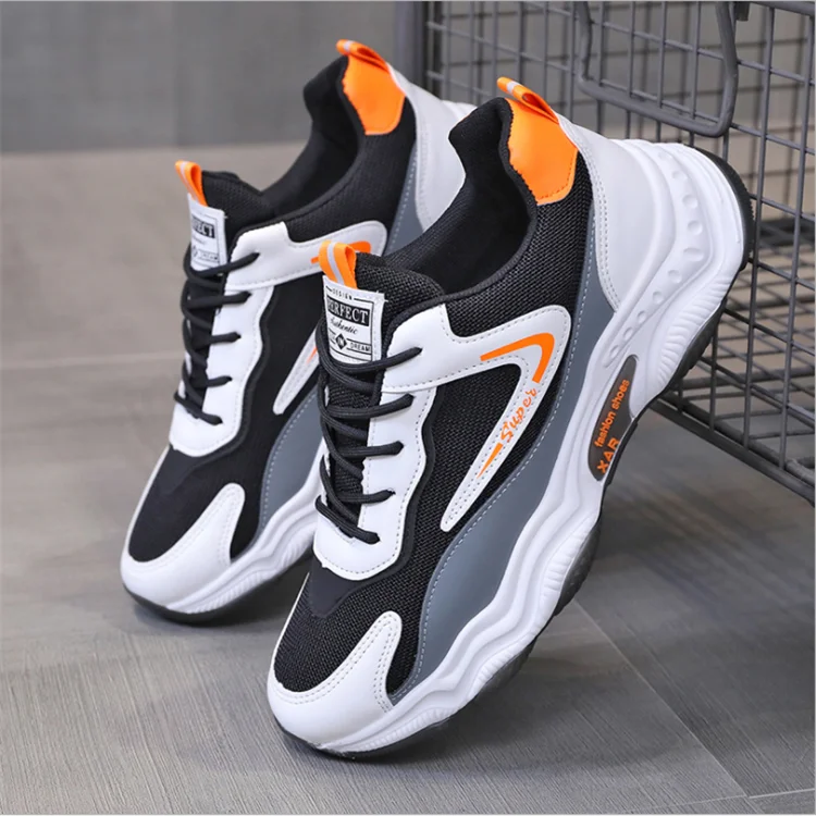 

Men Casual Sports Shoes Running Sneakers Shoes, Black , grey