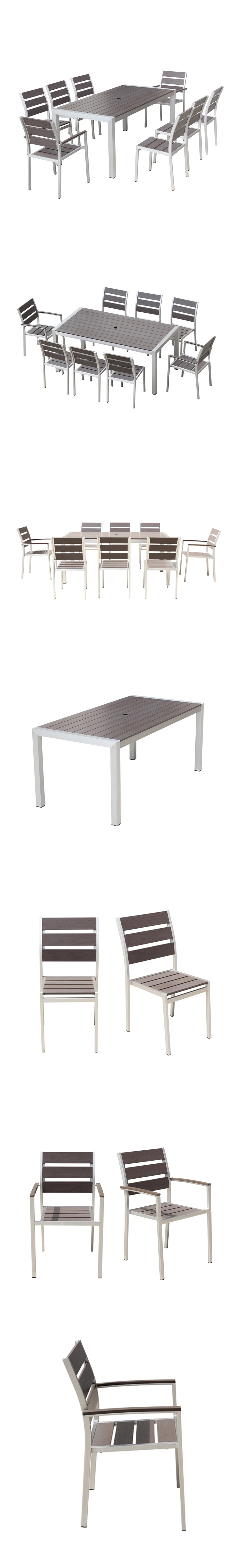 outdoor aluminum table on Outdoor Aluminum Table With Umbrella Hole And 6 Chairs The Comfy Patio