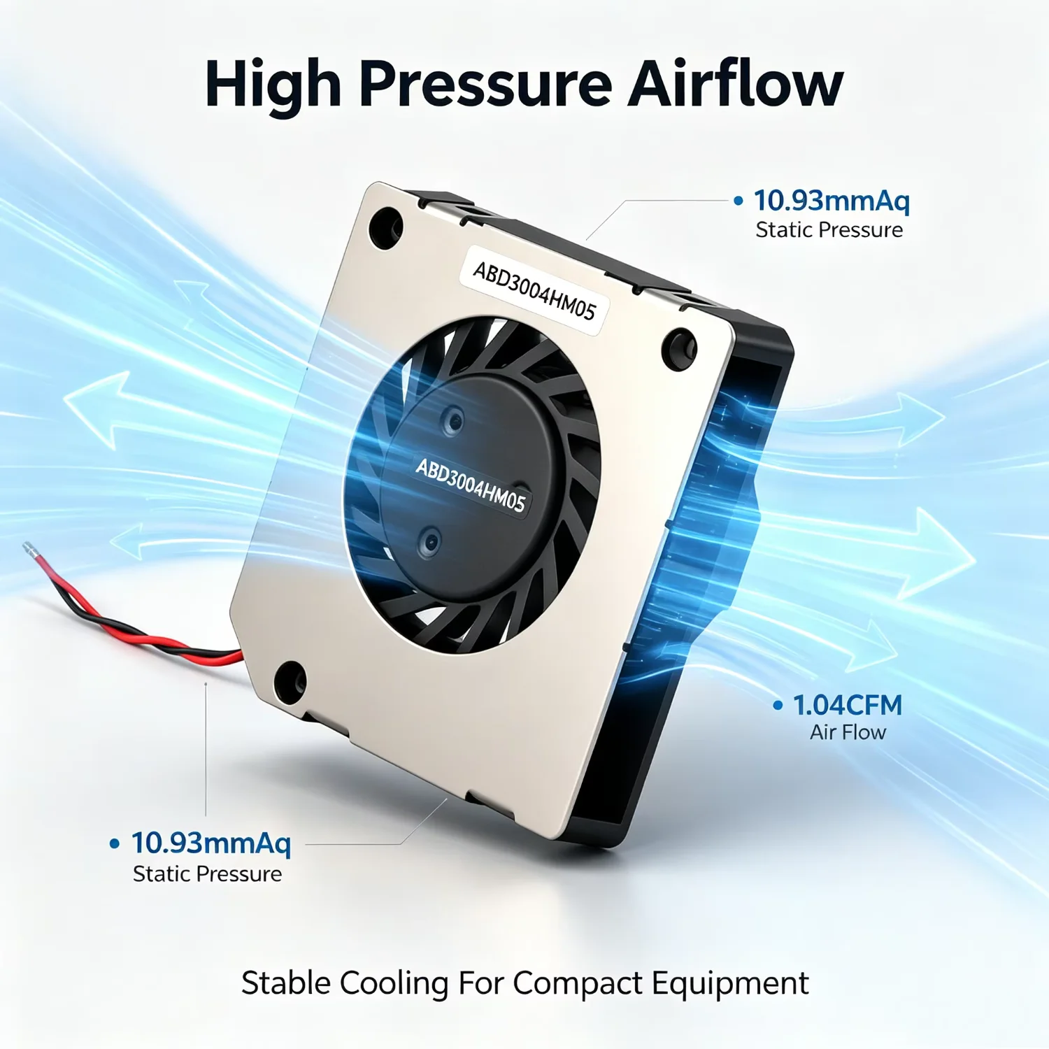High Static Pressure Blower, 5V, 30x30x4.7mm, Waterproof - detail 10