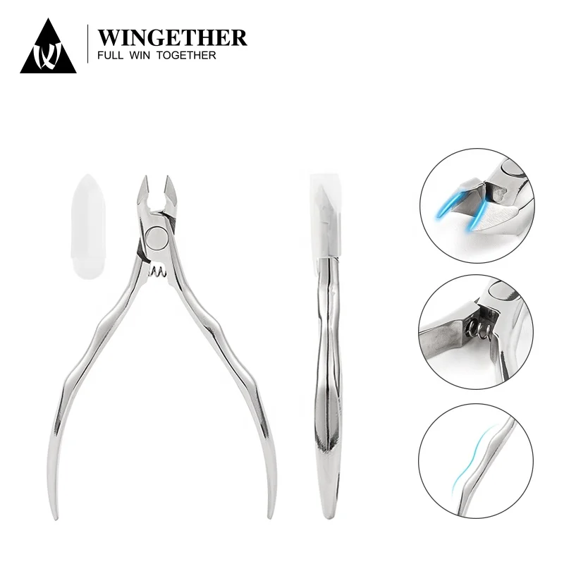 

Top Quality In Stock Professional Full Jaw Cuticle Cuticle Nipper Stainless Steel Nail Cuticle Nipper Nail Nipper Cushion Grip