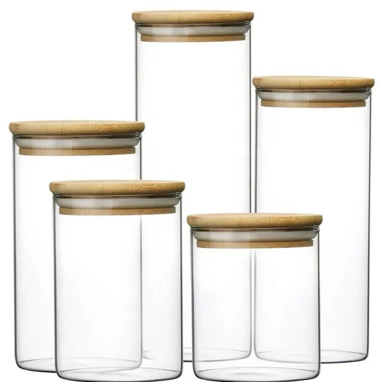 

Wholesale Household Clear Food Packaging Storage Food Cheap Big Glass Storage Jar, Transparent clear