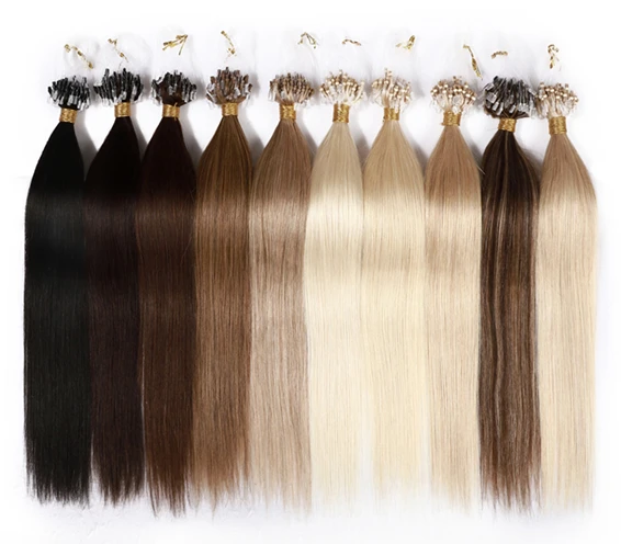 

Ready to Ship human hair extension 0.5g/s 50g/pack straight wavy micro loop extensions With Micro Beads 100 hair extension, #1/1b/2/4/6;24/27/60/70/613/1bt4/2t6/4p27/99j/12p613/18p613