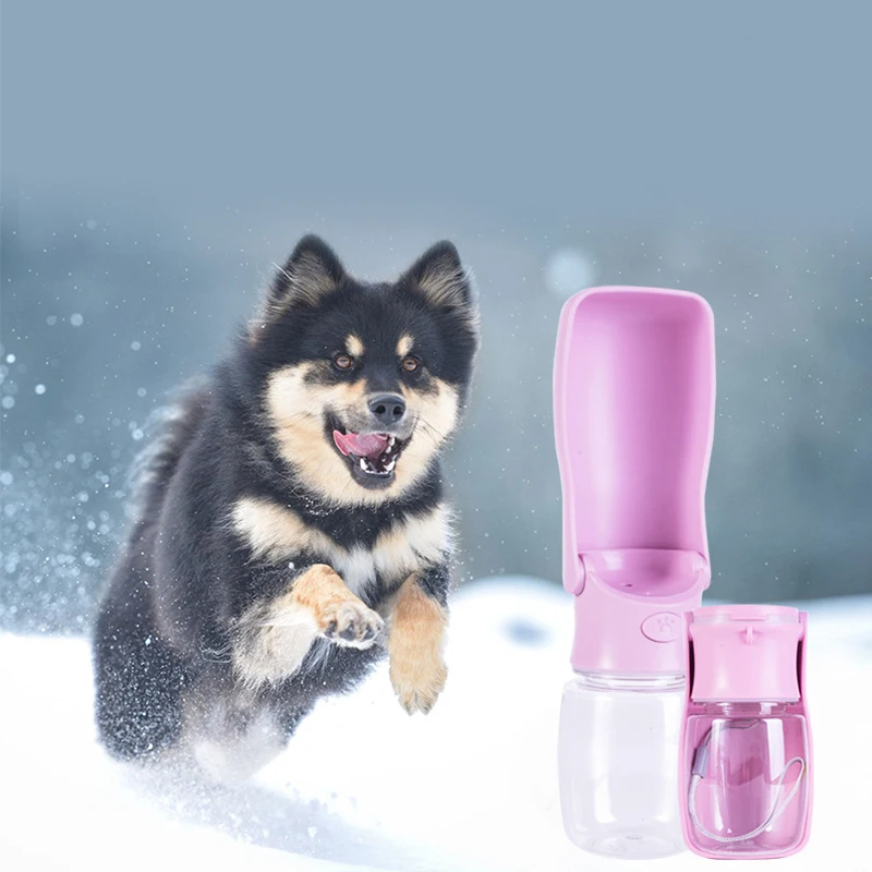 

Amazon Top Seller Portable Silicone Dog Water Bottle Collapsible Pets Travel Bottle, White, blue, pink