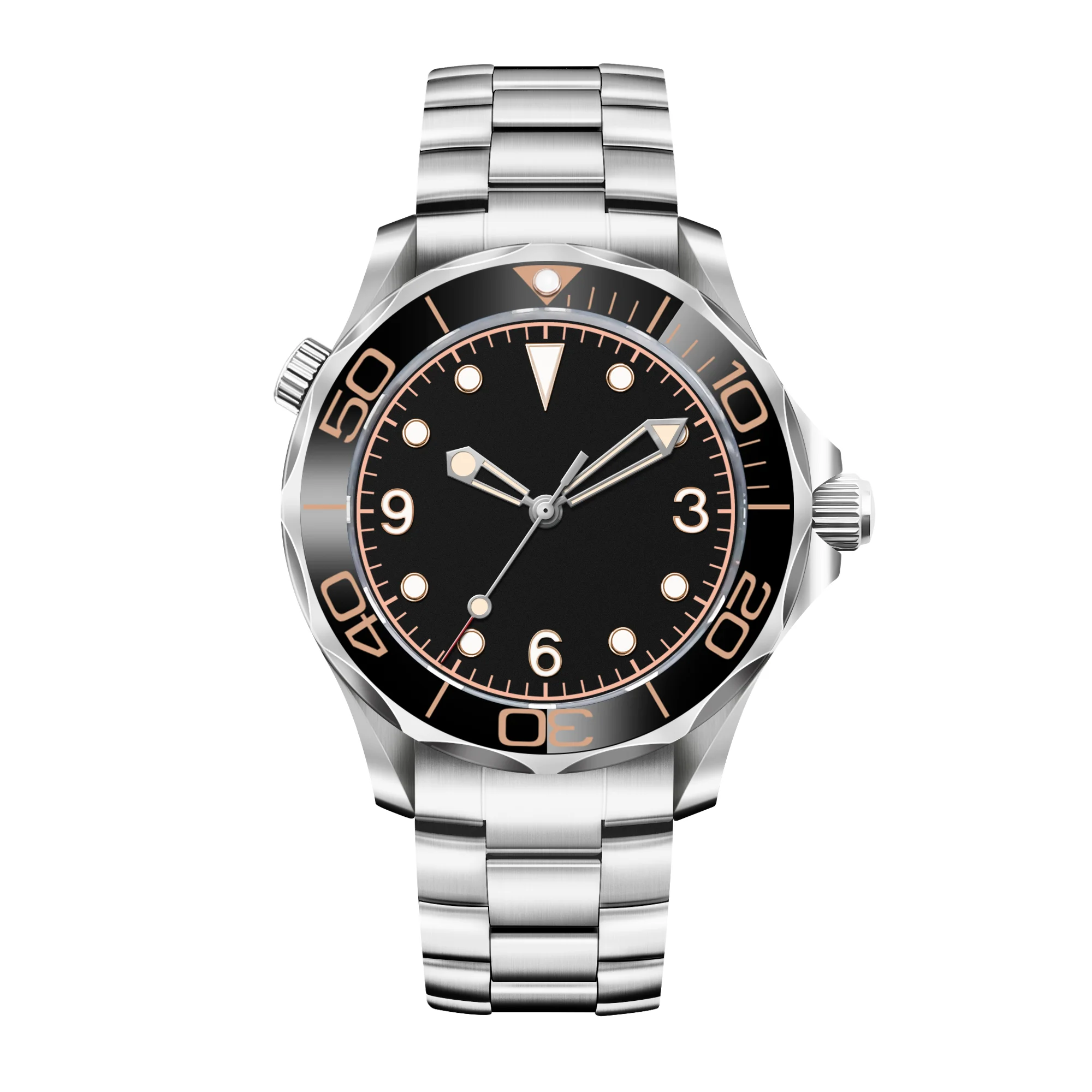 

Ready to ship genuine leather strap Japan movement NH35 automatic mechanical watches for men