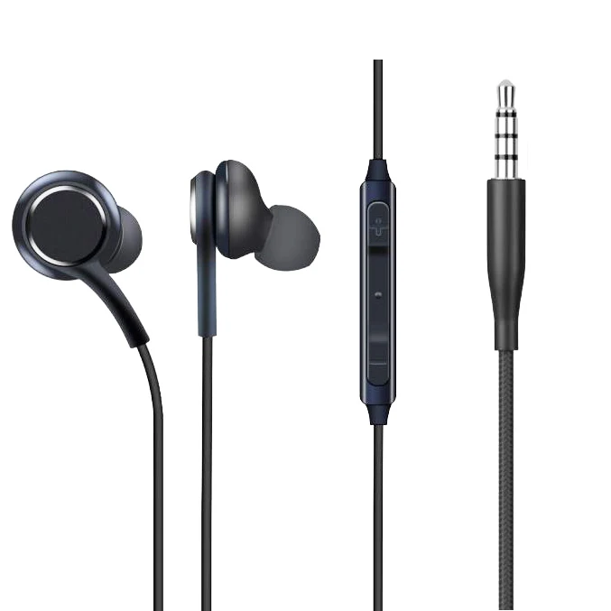 

RIYAO handfree for handfree for mobile earphone s8 s9 s10 3.5mm handfree, Black color