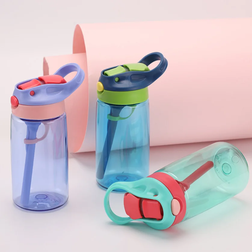 

2020 clear plastic cute baby sipper for kids with straw daily Tritan bpa free cup water bottle custom printing, Customized color
