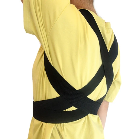 

Factory price healthy body Upper Spine Support Neck adjustable posture corrector back brace, Black