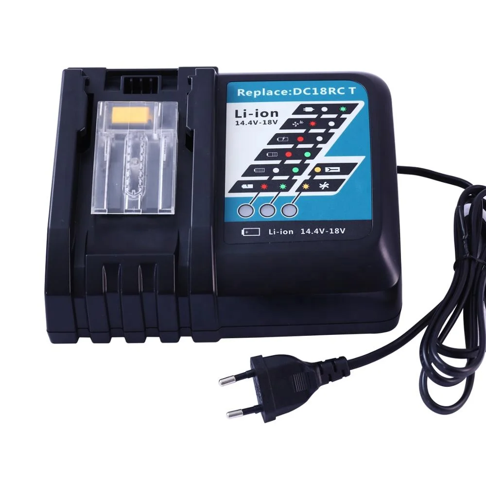 

DC18RC 14.4V-18V High Quality Rechargeable Power Tools Battery Fast Charger For Makitas Lithium ion battery, Black