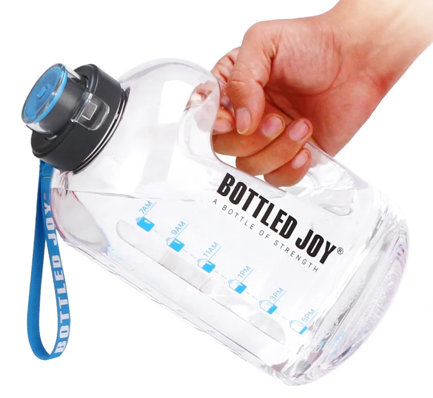 2.5L leakproof PET plastic drink bottle, custom logo outdoor camping water kettle, 2500ml Large capacity gym sports water bottle