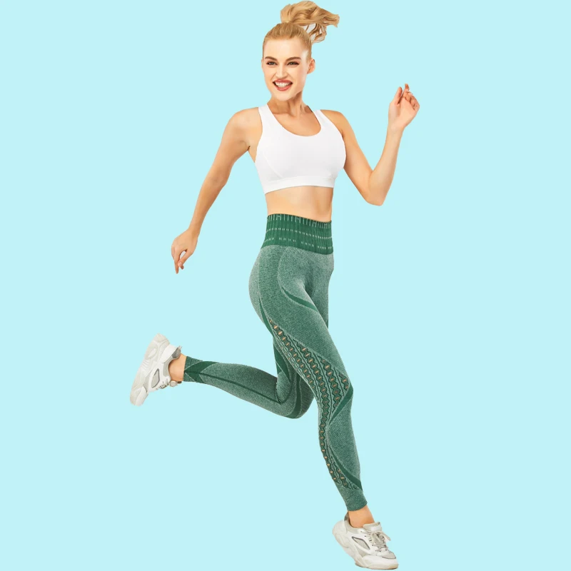 

new design Hollow out gym workout womens camo seamless yoga leggings pants for women