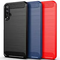 

Carbon Fiber Shockproof Soft TPU Back Cover Phone Case For Huawei Nova 5t