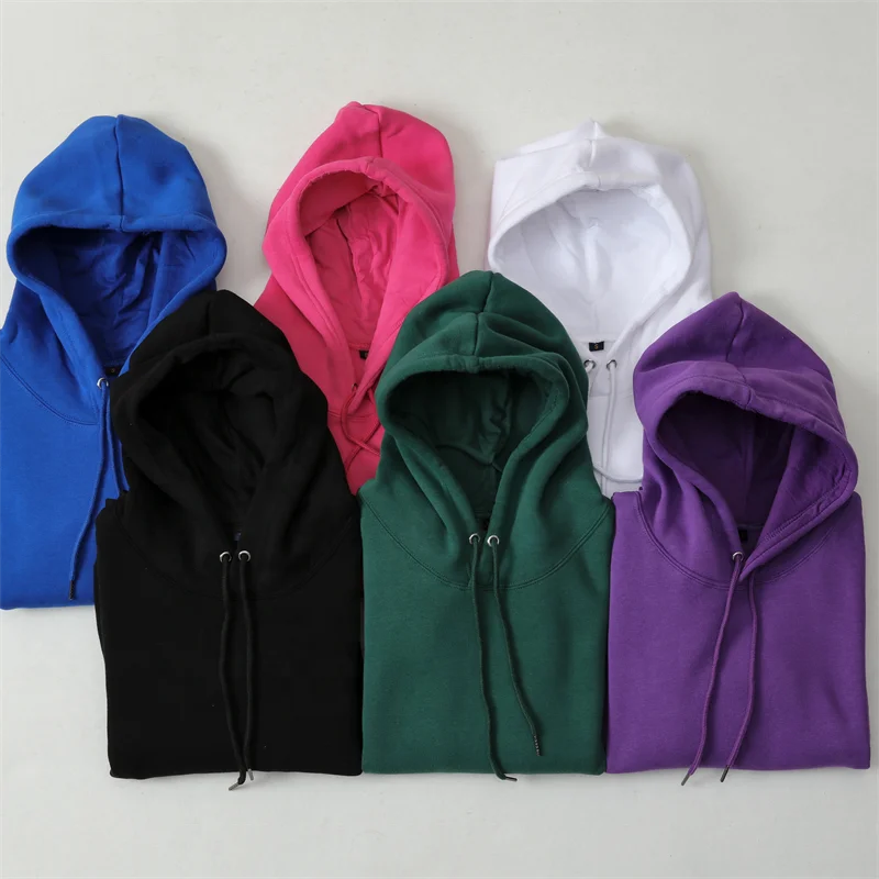 

Custom Logo printed or Embroidered 500gsm Plain Fleece Blank Pullover Unisex Hoodies