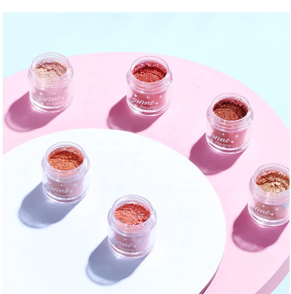 

MINIMELI 3 in 1 Multifunctional eyeshadow highlighter shimmer face loose cosmetic glitter powder