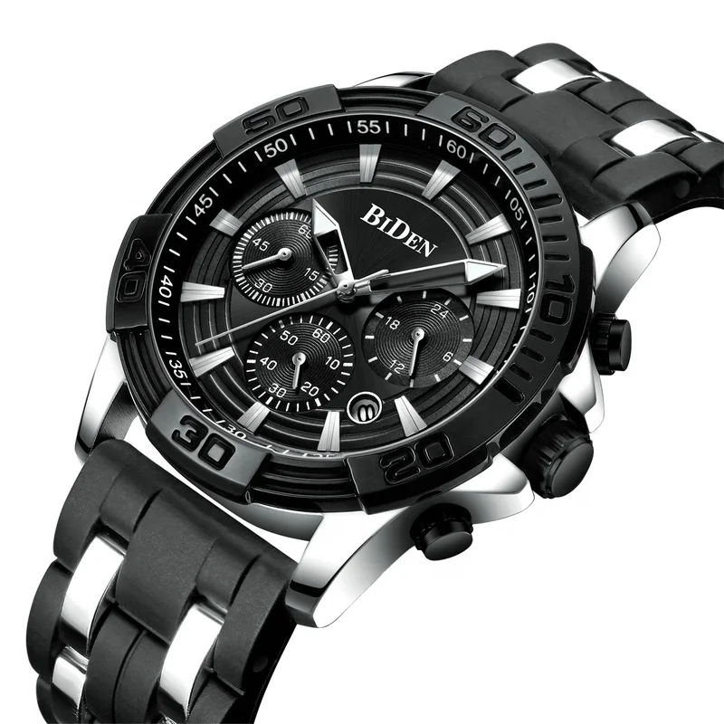 

BIDEN men's casual sports famous brand luxury fashion quartz men's watch