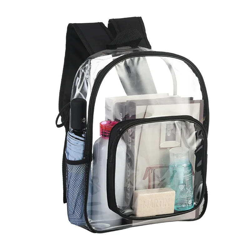 

Stylish Transparent PVC Bag Durable Clear Backpack For School, As sample or customzied