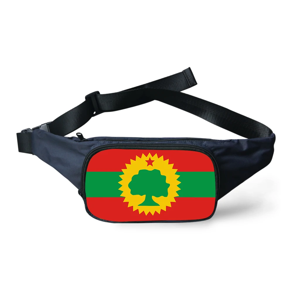 

Flag Of The Oromo Flags Pattern Waist Pack Bag Men Women Canvas Bag Belt Casual Belt Pouch Female Travel Banana Bags Men Fanny, Customized color