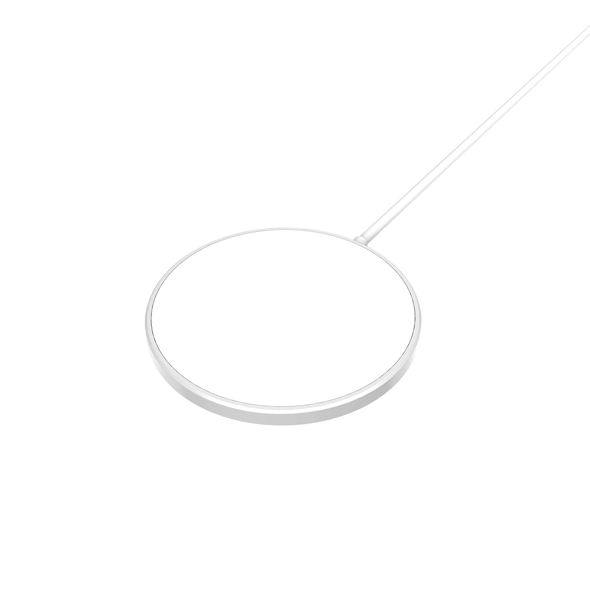 

Aluminum Magnetic Phone Magsafing Mobile Portable Ultra Thin Usb-c 15w Qi With Connection Wireless Charger Magnet, White/ black