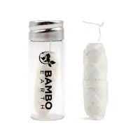 

Compostable Teeth Silk Spool Waxed Biodegradable Mint Dental Tooth Lace Floss With Refillable & Reusable Glass Holder