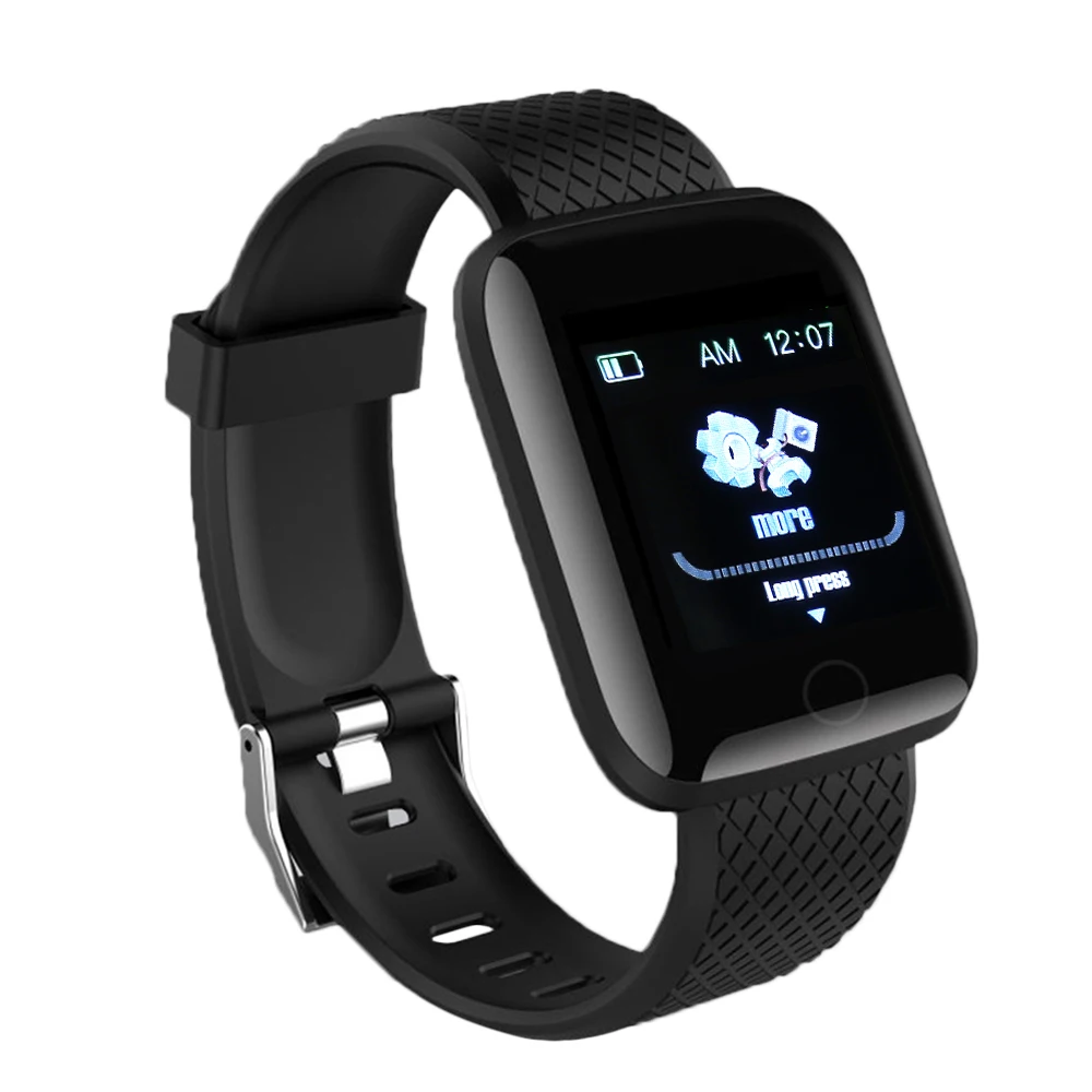 

oem Best Fitness tracker 116plus pedometer heart rate BT 4.0 smart bracelet reminder watch smart band 116 plus, Black white
