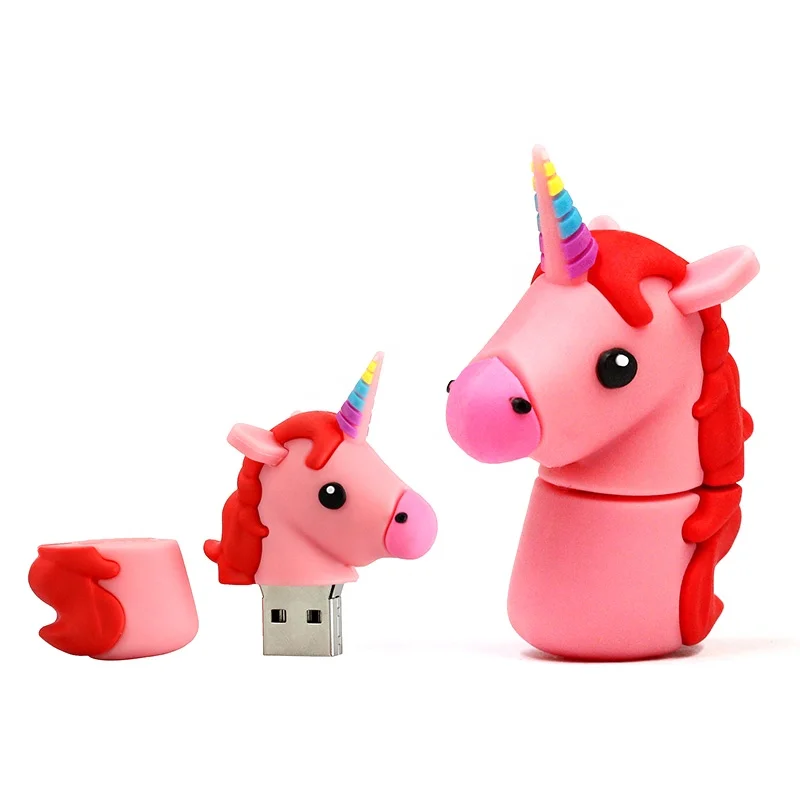 

Pvc Unicorn Shaped Customized Usb Sticks Cartoon Emoji Usb 2.0 3.0 Stick Flash Memory Drive Without Case
