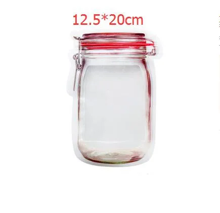 

Bottle shape thick reusable Zip Lock storage bag snack bag sealed packaging Vacuum Bag for Food Tea Nut kitchen organizer