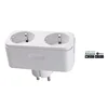 2019 Tuya Modules European Wireless Smart Plug Double 16a Power Monitor Socket Remote Control Switch 2 Pin