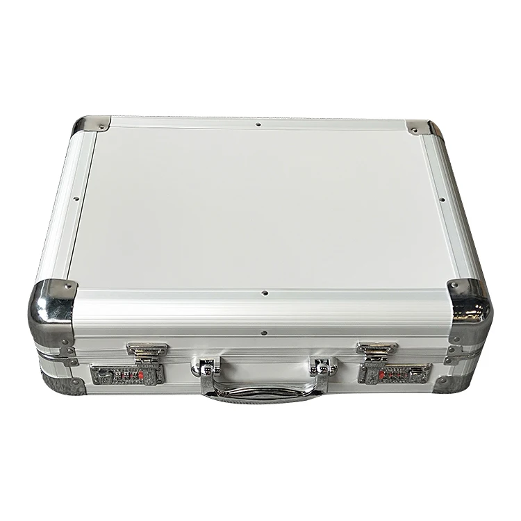 Custom Aluminum Silver Briefcase With Foam