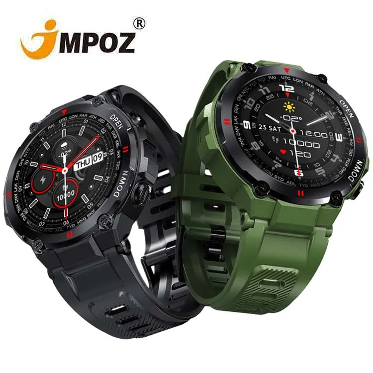 

K22 1.28 inch IPS color Full Touch Screen Smart Watch Men Sport Fitness Multifunction Music Control Smartwatch For Phone, Black, beige, green