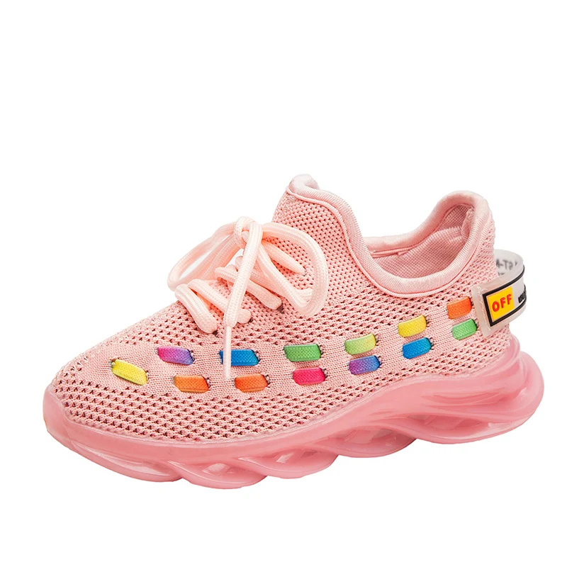 

Sweetlight Hot selling designers mesh upper casual running children sport boy girls baby sneakers kids shoes, Black, pink, grey