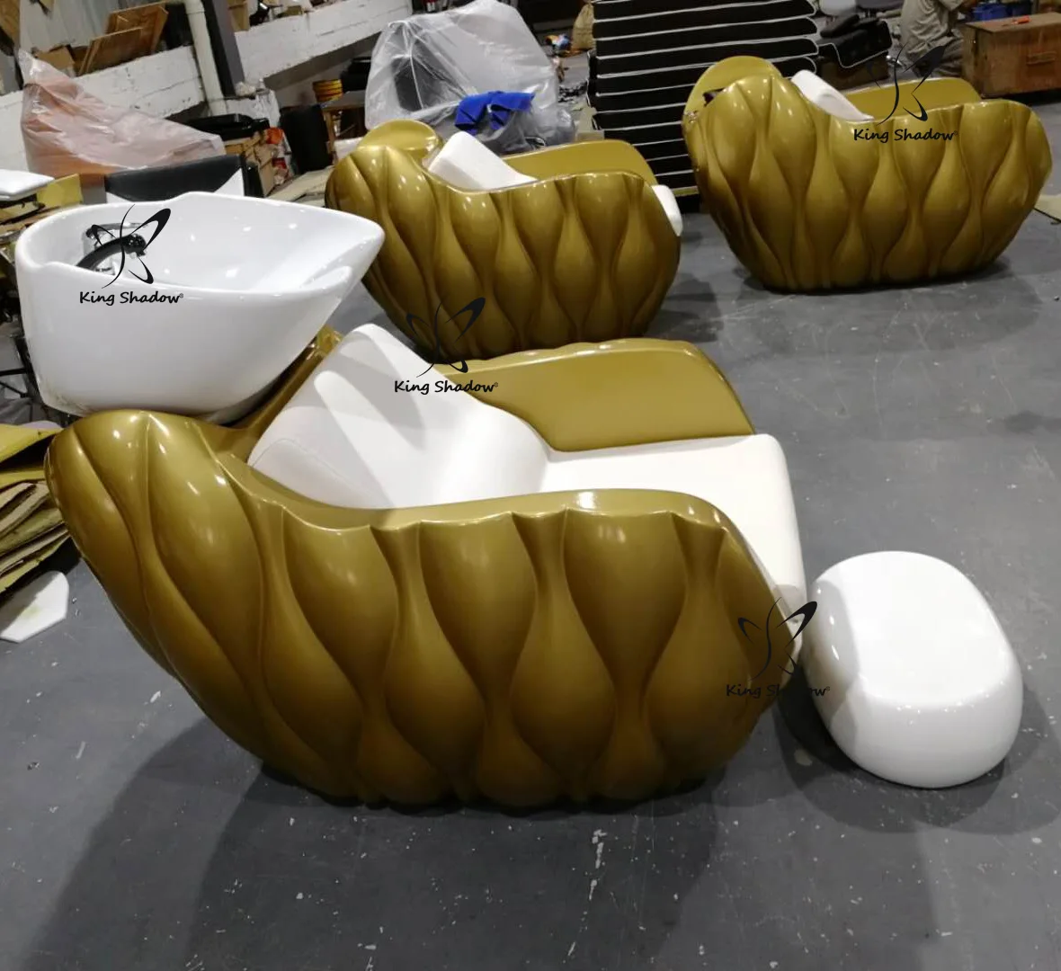 Hair Salon Furniture Used Shampoo Bowls Pink Backwash Unit Shampoo