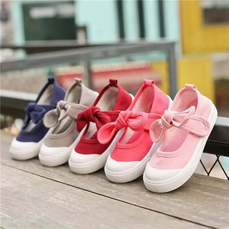 

2019 Fashion Children Girls Canvas Bowknot Comfortable Kids Casual Shoes Sneaker Toddler Girls Princess Shoes, Customer's request