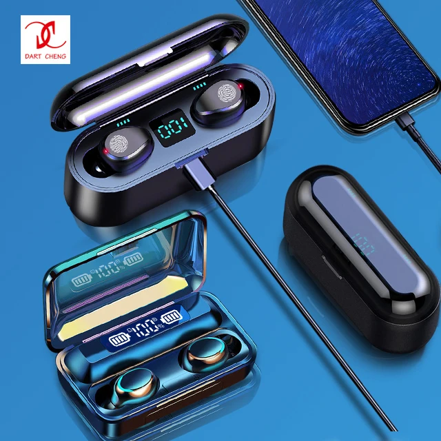 

2022 New High Quality Home Theatre System Speaker Stereo Hifi Bass TV Sound Bar Powerbank LCD Display F9 earphone tws earbuds