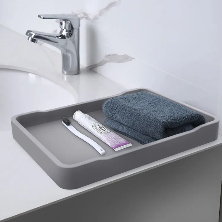 

Y2109 DIY Rectangular tray silicone mold hotel bath products tray mold, White