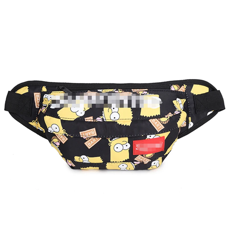 

2021 Fashion Geometric Print Pattern Unisex Waist Bag With Zipper Pocket, Colors