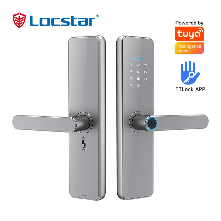 

Digital Electric Ttlock Security Digit Fingerprint Electronic Tuya Wifi Keys Handle Smart Door Lock