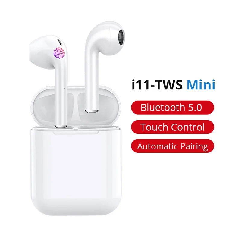 

2020 new arrivals i11 tws Original Wireless Earphone with new bt 5.0 Earbuds Touch Control headphones for smart phone