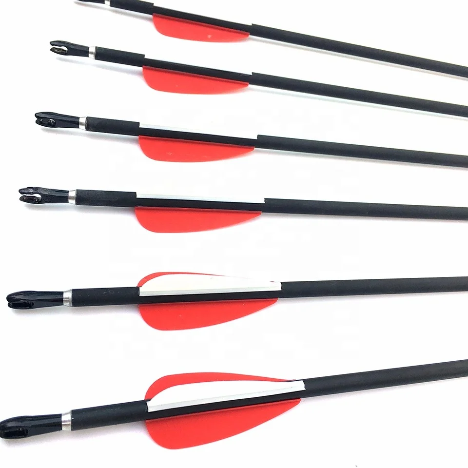 

Archery 32" Long Carbon Arrow,Spine 800 OD 5.65 mm ID 4.2 mm For Compound / Recurve Bow Archery Hunting