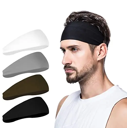 

Unisex Customized Logo Sweatband Polyester 4 Colors Sports Headband