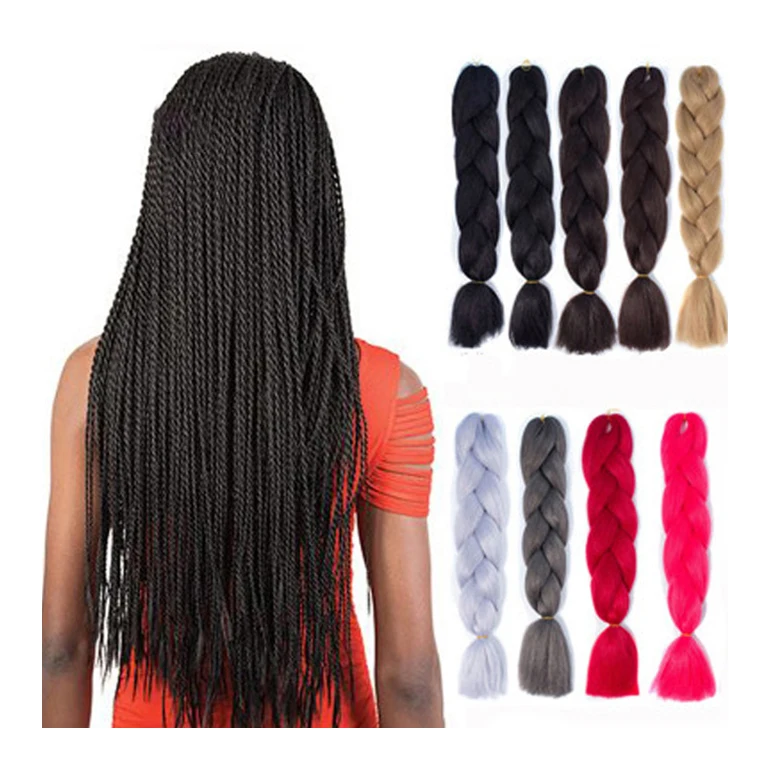 

Braiding Hair Wholesale expression attachment 100g Crochet Braids Hair 24 inch Synthetic Hair Extensions