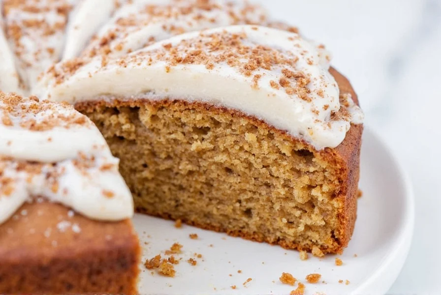 Step-by-step process showing cinnamon swirl being layered into coffee cake batter